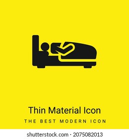 Bed minimal bright yellow material icon