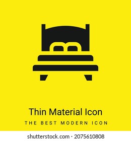 Bed minimal bright yellow material icon