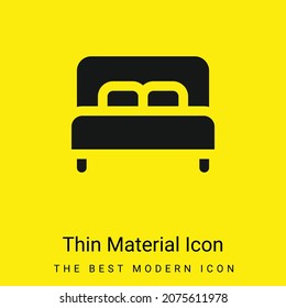 Bed minimal bright yellow material icon