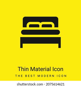 Bed minimal bright yellow material icon