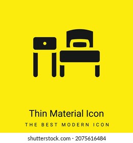 Icono mínimo de material amarillo brillante
