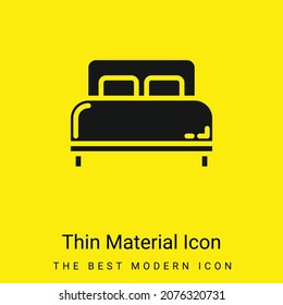 Bed minimal bright yellow material icon