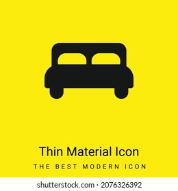 Bed minimal bright yellow material icon