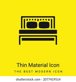 Bed minimal bright yellow material icon