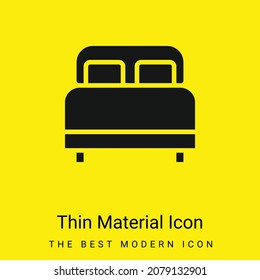 Bed minimal bright yellow material icon