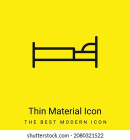 Bed minimal bright yellow material icon