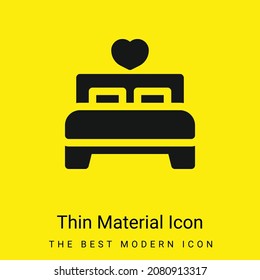 Bed minimal bright yellow material icon