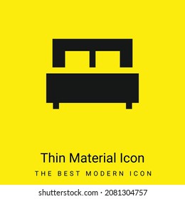 Bed minimal bright yellow material icon