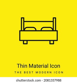 Bed minimal bright yellow material icon