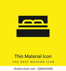 Bed minimal bright yellow material icon