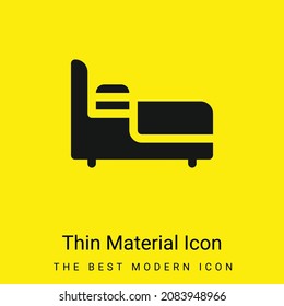 Bed minimal bright yellow material icon