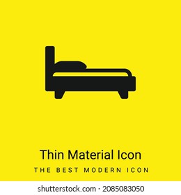 Bed minimal bright yellow material icon