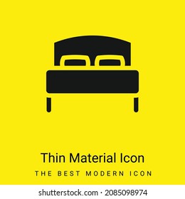 Bed minimal bright yellow material icon