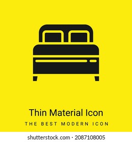 Bed minimal bright yellow material icon