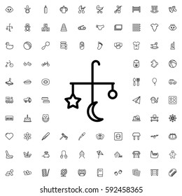 bed mobile icon illustration isolated vector sign symbol. Baby icons vector set.