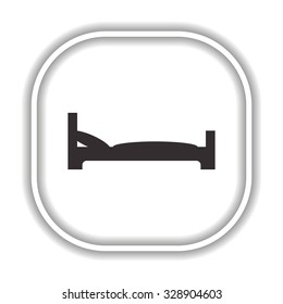 bed.  Modern design flat style icon