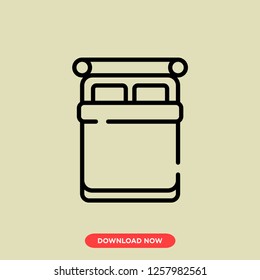 Bed modern vector style. Bed icon concept. Bed icon for web and app.