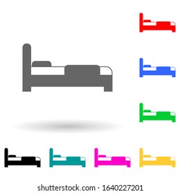 bed multi color style icon. Simple glyph, flat vector of furniture icons for ui and ux, website or mobile application