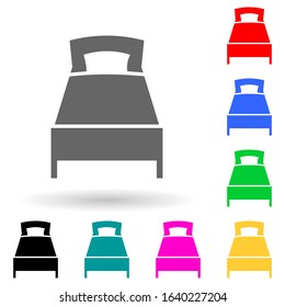 bed multi color style icon. Simple glyph, flat vector of furniture icons for ui and ux, website or mobile application
