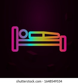 bed nolan style icon. Simple thin line, outline vector of navigation icons for ui and ux, website or mobile application