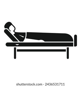 Krankenschwester Krankenschwester Patient Icon einfacher Vektor. Mittlere Bedingung. Klinische Raumbehandlung