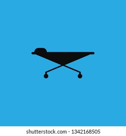 bed on wheels icon vector