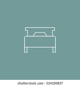 bed outline icon, can be used for web and mobile design