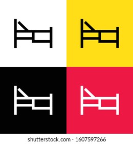 Bed outline icon for web and mobile