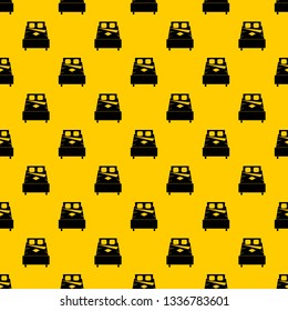 Bed pattern seamless vector repeat geometric yellow for any design