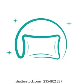 Bed and pillow logo illustration vector design