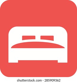 Bed, pillow, mattress icon vector image. Can also be used for real estate, property, land and buildings. Suitable for mobile apps, web apps and print media.