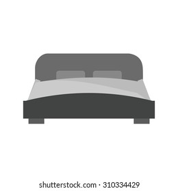 Bed, pillow, mattress icon vector image. Can also be used for real estate, property, land and buildings. Suitable for mobile apps, web apps and print media.