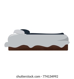 bed with pillows icon