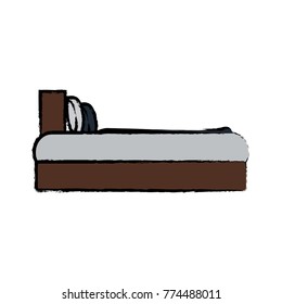 bed with pillows icon