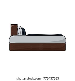 bed with pillows icon