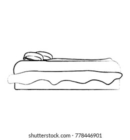 bed with pillows icon