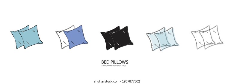 Bed Pillows vector typpe icon