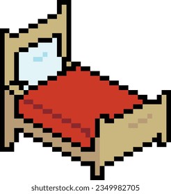 Bed Pixel vector image or clipart
