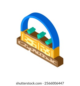 bed preparation garden maintenance isometric icon vector. bed preparation garden maintenance sign. isolated symbol illustration