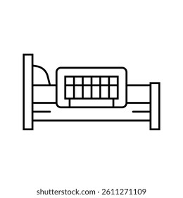 bed rail kid bedroom line icon vector. bed rail kid bedroom sign. isolated contour symbol black illustration