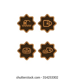 Bed and Resort Icon Set