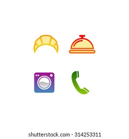 Bed and Resort Icon Set