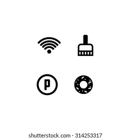 Bed and Resort Icon Set