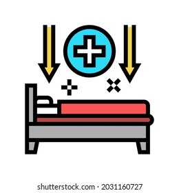 bed rest hepatitis color icon vector. bed rest hepatitis sign. isolated symbol illustration