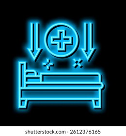 bed rest hepatitis neon light sign vector. bed rest hepatitis illustration
