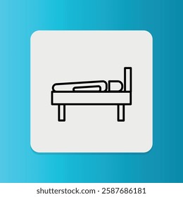 Bed Rest icon. Editable stroke. Vector illustration