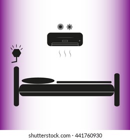 bed rest, vector icon