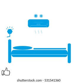 bed rest, bed, vector illustration EPS 10