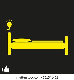 bed rest, bed, vector illustration EPS 10