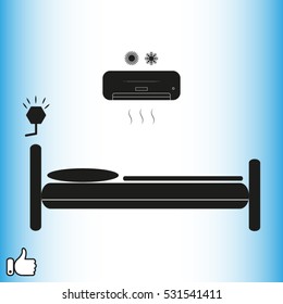 bed rest, bed, vector illustration EPS 10